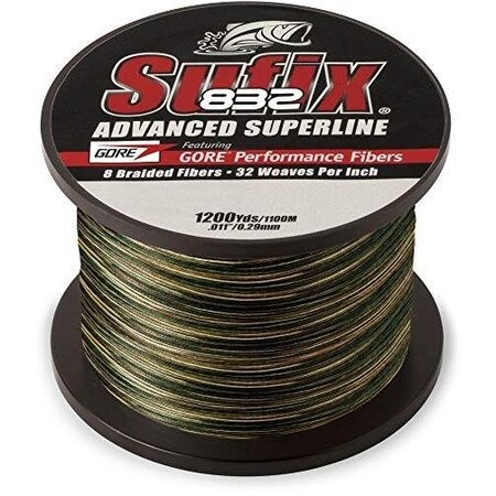 Sufix 832 Advanced Superline Braid 20Lb 1200Yd Camo Boxed 660-320CA